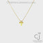 14k Yellow Gold Cross Fashion Necklace