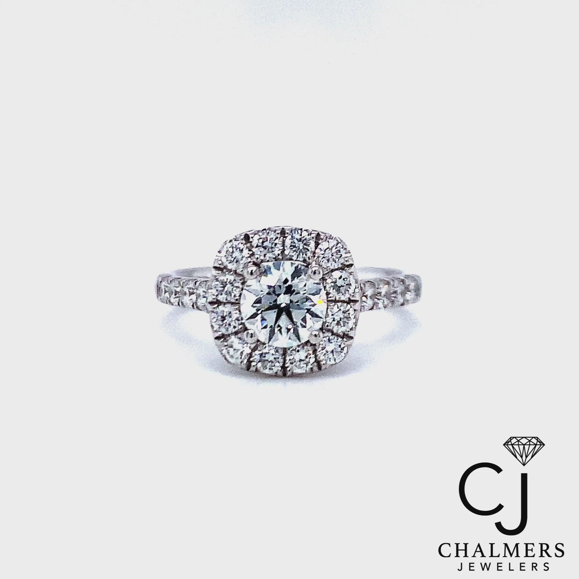 1.20ctw FOREVERMARK Halo Natural Diamond Engagement Ring