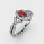 FANA Ruby and Diamond Twist Ring R1662R