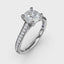 Fana Cathedral Single Row Pave Engagement Ring 3532
