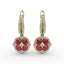 FANA Ruby and Diamond Cluster Drop Earrings ER1576R