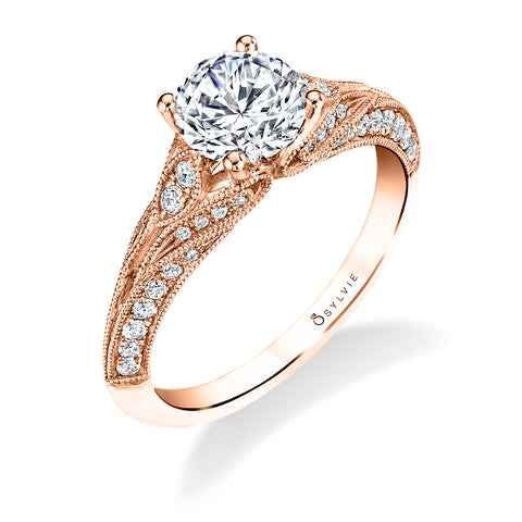 Sylvie ANTIQUE INSPIRED ENGAGEMENT RING S1744