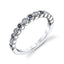 Round White Gold & Blue Sapphire Stackable Wedding Band B0012-BS - Chalmers Jewelers
