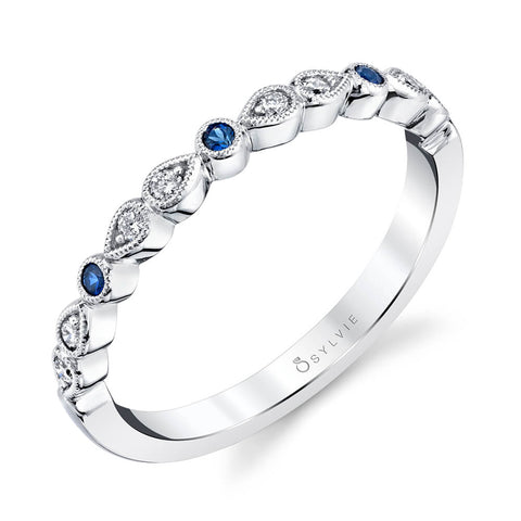 Blue Sapphire Diamond Band B0033-BS - Chalmers Jewelers