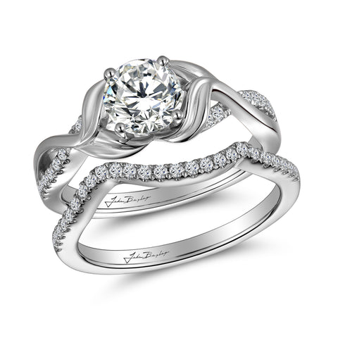 John Bagley Classic Twisted Diamond Engagement Ring #316373 - Chalmers Jewelers