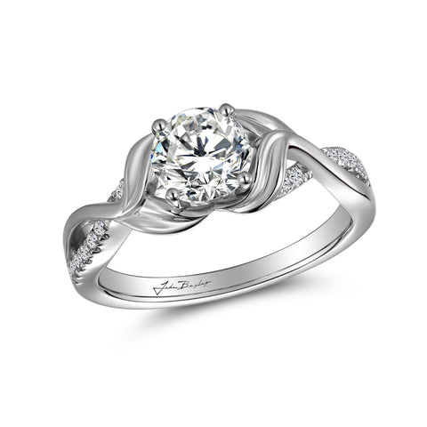 John Bagley Classic Twisted Diamond Engagement Ring #316373 - Chalmers Jewelers