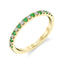 Classic Yellow Gold Emerald & Diamond Wedding Band B4002 EM-YG - Chalmers Jewelers