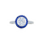 KWIAT Diamond Engagement with Sapphire Accents Ring F-1003FLOE-0-DIASAP-PLAT
