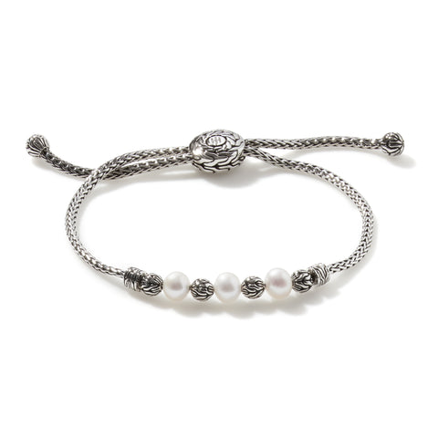 John Hardy Classic Chain Pull Through Bracelet with Freshwater Pearl BB900008