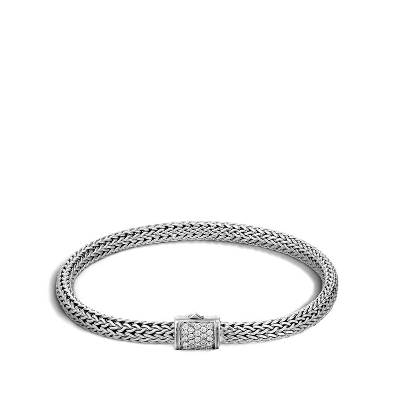 John Hardy Chain Reversible Bracelet Diamond Pavé