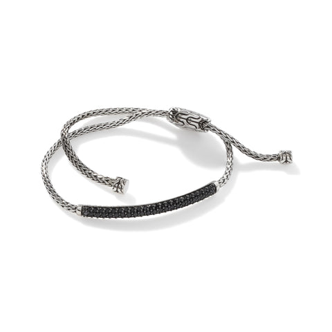 John Hardy lassic Chain Pull Through Bracelet with Black Sapphire BBS901194BLSBN