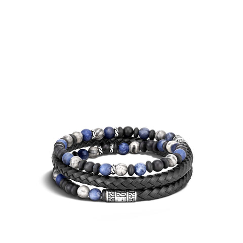 John Hardy Chain Wrap Bracelet with Black Onyx BMS900256BLSDBON