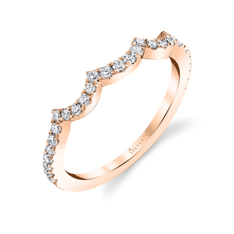 Sylvie Curved Wedding Band-BS1913
