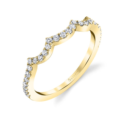 Sylvie Curved Wedding Band-BS1913