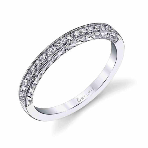 Hand Engraved Wedding Band BSY984 - Chalmers Jewelers