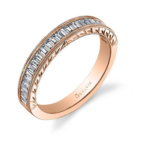 Modern Baguette Wedding Band BS1051 - Chalmers Jewelers