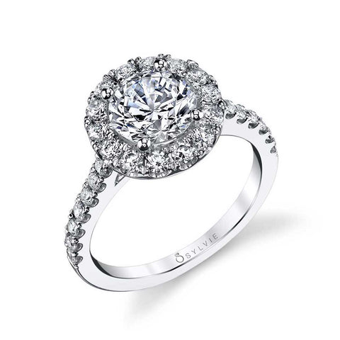 Classic Round Halo Engagement Ring S1199-RB - Chalmers Jewelers