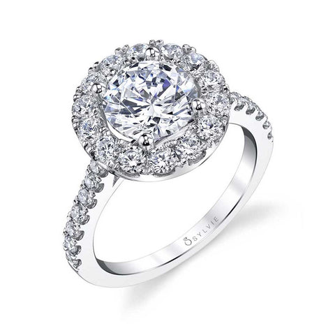 Classic Halo Engagement Ring S1299-RB - Chalmers Jewelers