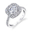 Cushion Cut Halo Engagement Ring S1299-CU - Chalmers Jewelers