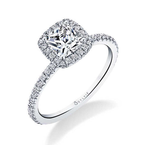 Classic Cushion Halo Engagement Ring S1793-CU - Chalmers Jewelers