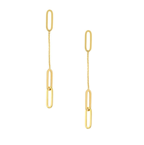 MIDAS 14k Yellow Gold Paper Dangle Earrings MF037755