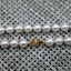 Fresh Water Cultured White Pearl Necklace with 18k Yellow Gold Diamond Accent Clasp