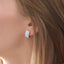 KWIAT Cascade Linear Huggie Earrings with Diamonds E-2509-0-DIA-18KW
