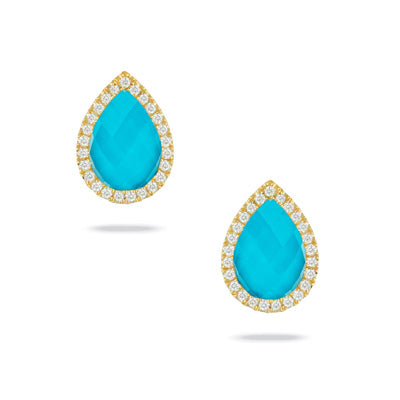 Doves Turquoise and Diamond Earrings E7109TQ-Y