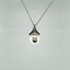 Galatea White Button Pearl and Diamond Necklace