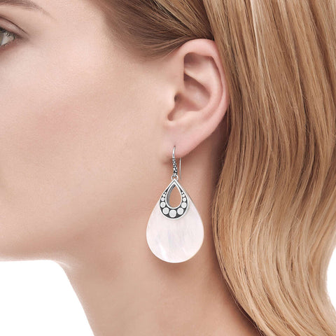 Drop Earring with White Mother of Pearl - Chalmers Jewelers