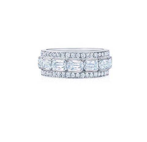 KWIAT ASHOKA Diamond Triple Row Ring W-13620-0-DIA-18KW