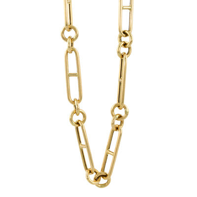 Doves 14k Yellow Gold Paperclip Chain H-2-18
