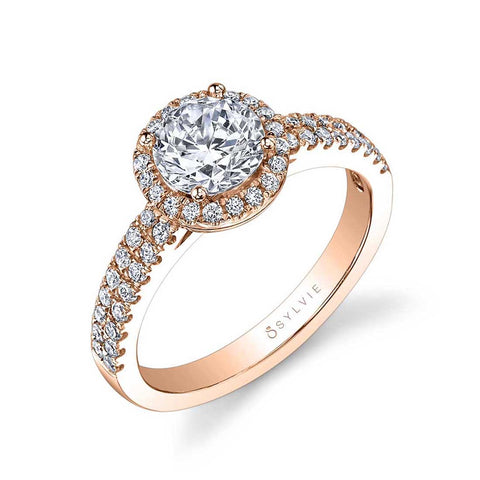 Classic Halo Engagement Ring SY854 - Chalmers Jewelers