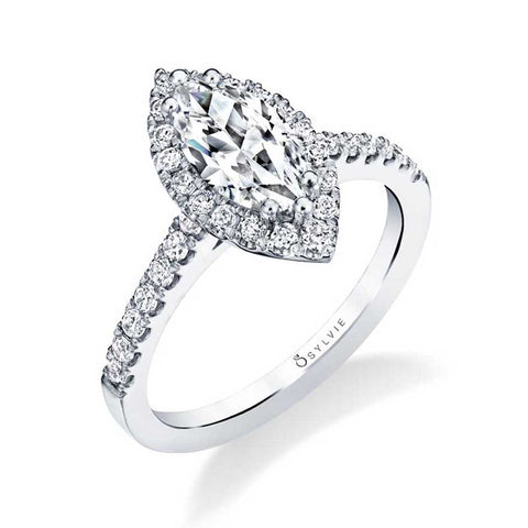 Marquise Engagement Ring With Halo S1475-MQ - Chalmers Jewelers