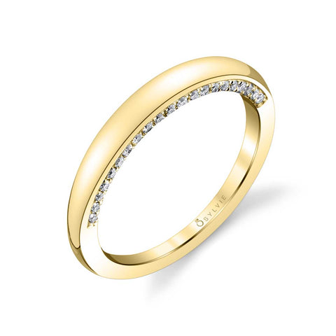 High Polish Diamond Wedding Band BSY700 - Chalmers Jewelers