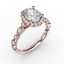 Fana Classic Diamond Engagement Ring with Detailed Milgrain Band 3065