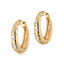 KWIAT Cobblestone Hoop Earrings with Diamond Accents E-2602-0-DIA-18KY