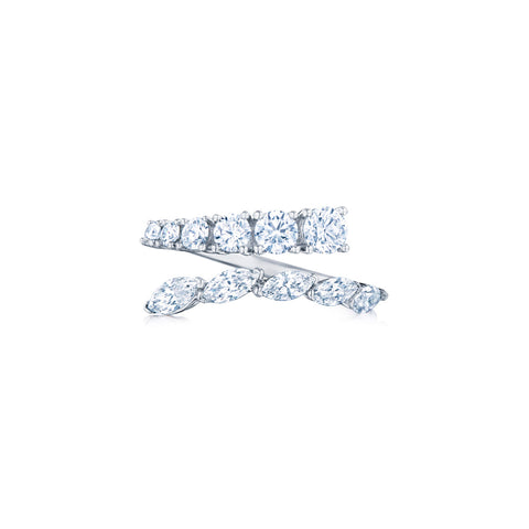 KWIAT Eclipse Collection Bypass Ring with Diamonds R-14600-0-DIA-18KW