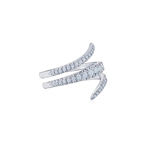 KWIAT Vine Collection Wrap Ring with Diamonds R-30034-0-DIA-18KW