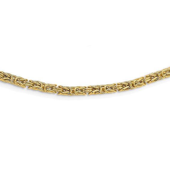 18K Solid Gold Byzantine Chain (3.5 mm) – The W Brothers