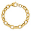 14k Yellow Gold Fancy Oval Link bracelet 8 inches LF884-8