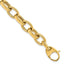 14k Yellow Gold Fancy Oval Link bracelet 8 inches LF884-8