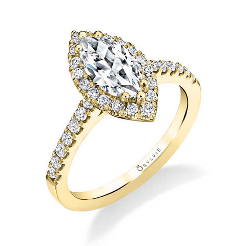 Marquise Engagement Ring With Halo S1475-MQ - Chalmers Jewelers