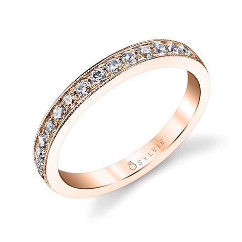 Classic Wedding Band With Milgrain Accents BS1083 - Chalmers Jewelers
