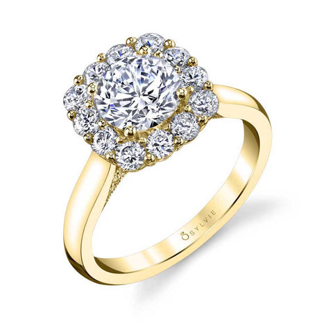 Modern Halo Engagement Ring S1532 - Chalmers Jewelers
