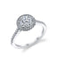 Modern Bezel Set Halo Engagement Ring S1091 - Chalmers Jewelers