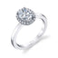 Modern Oval Engagement Ring With Halo SY293-OV - Chalmers Jewelers