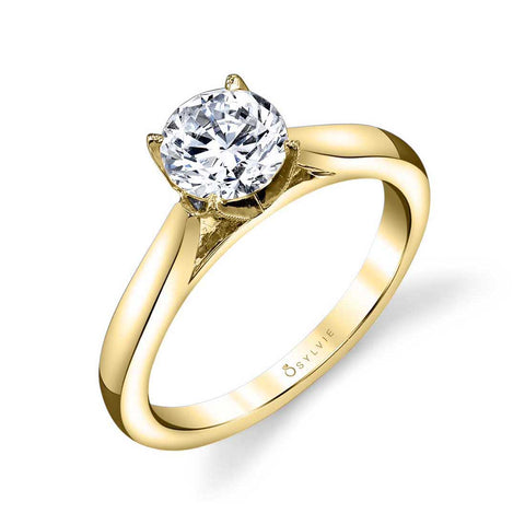 Modern Solitaire Engagement Ring S1300 - Chalmers Jewelers