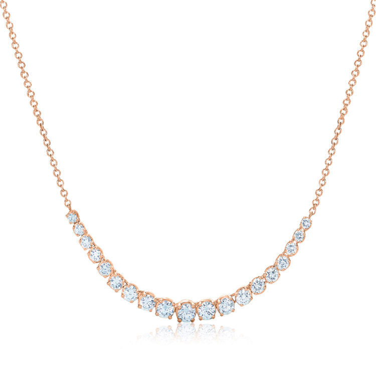 3 CT. T.W. Composite Diamond Riviera Necklace in 10K White Gold | Zales