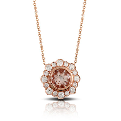 Doves Morganite and Diamond Necklace N8763MG
